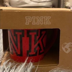 PINK red coffee mug